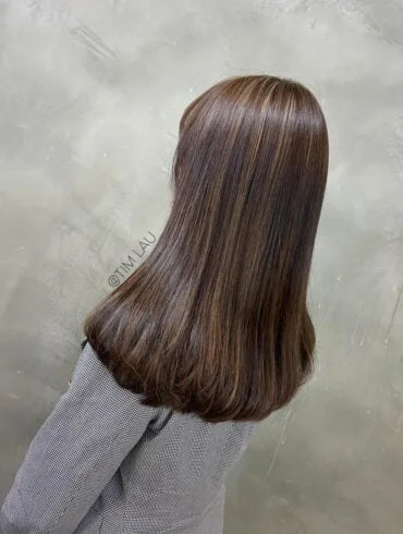 中長C形捲梨花頭