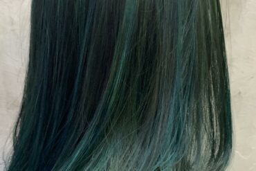 及肩層次啡綠highlight