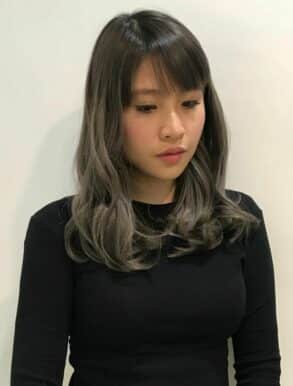 啞灰啡中長自然捲