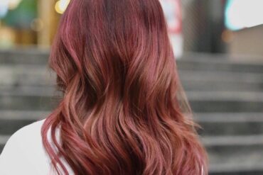 層次大捲波浪粉紅染