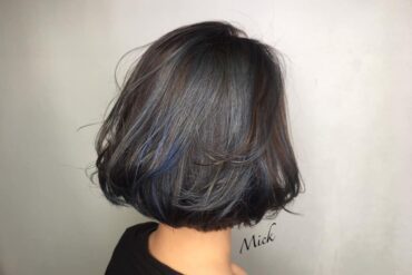 沉穩牛仔藍highlight短髮