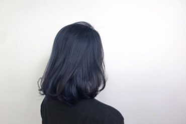 深沈灰藍微內捲bob頭