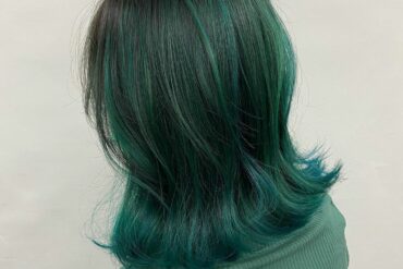 清新牛油果綠外捲燙