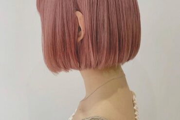珊瑚粉短bob頭