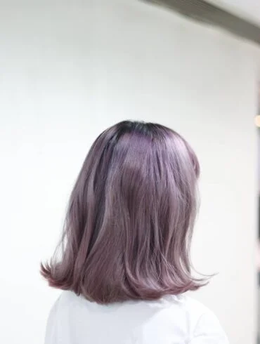 粉紫髮尾外捲bob
