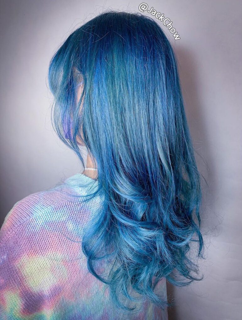 閃亮藍x自然微捲髮